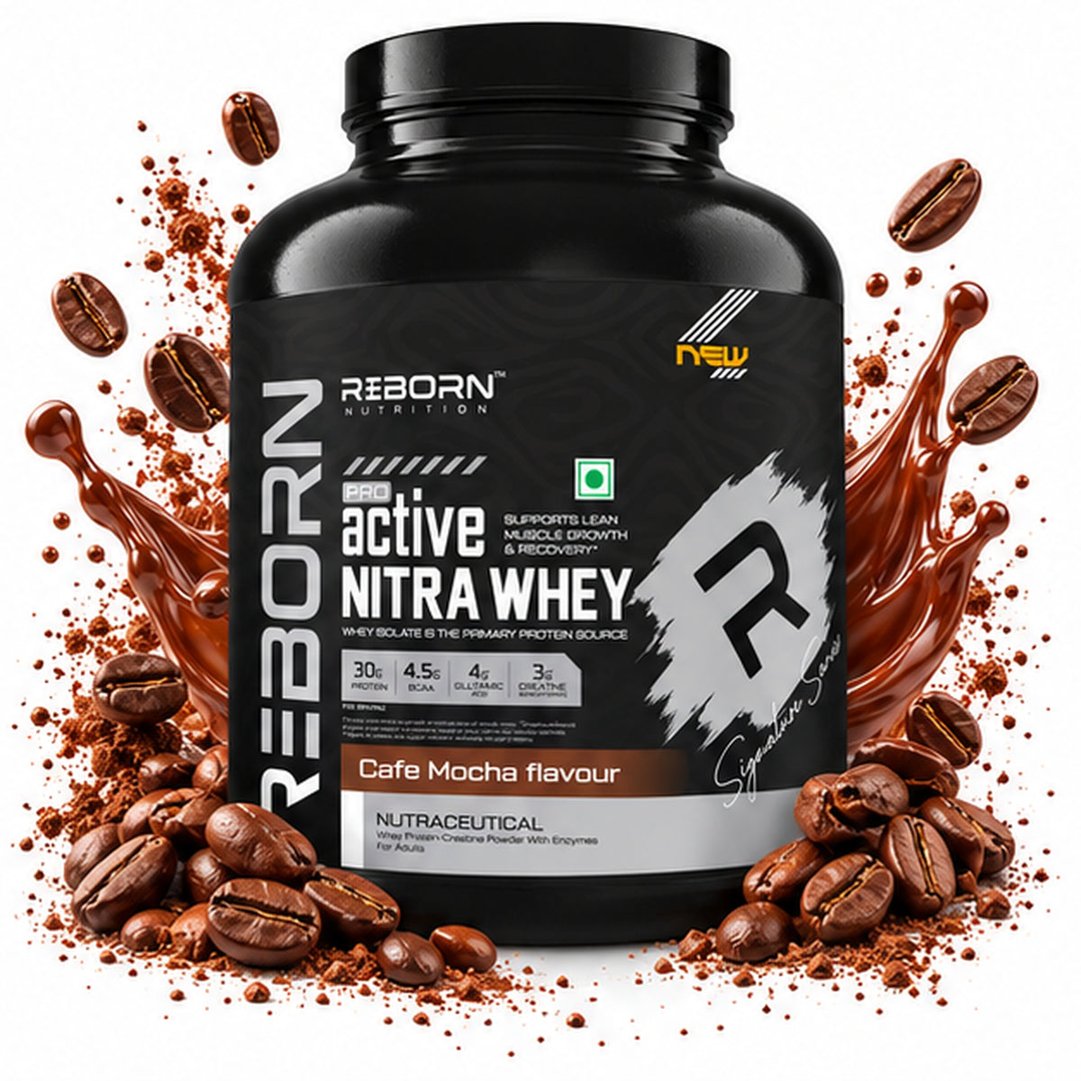 REBORN NUTRITION PRO- ACTIVE NITRA WHEY, 30 G PROTEIN | 39 Serving