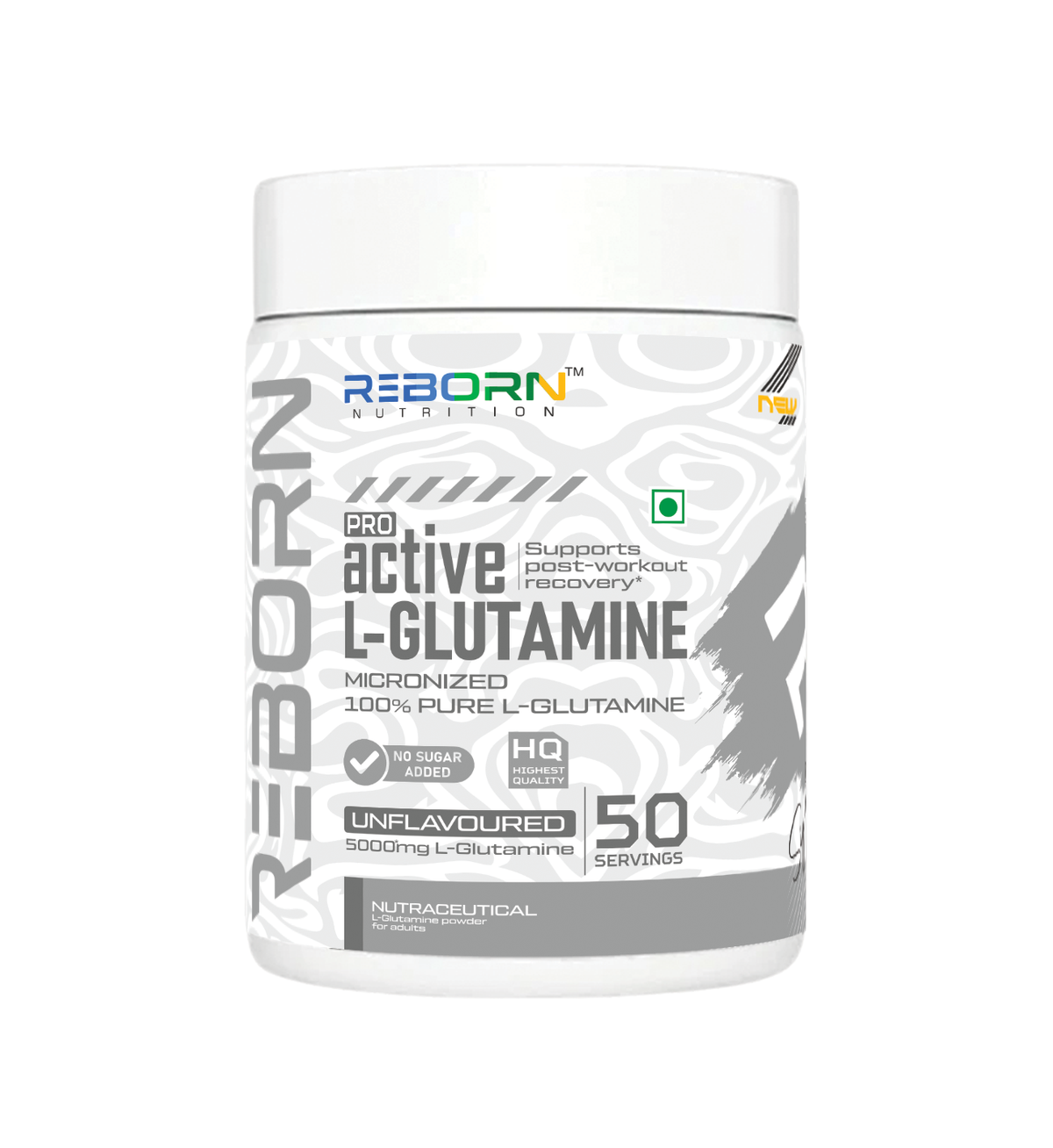 REBORN NUTRITION PRO ACTIVE L-GLUTAMINE | 50 Serving