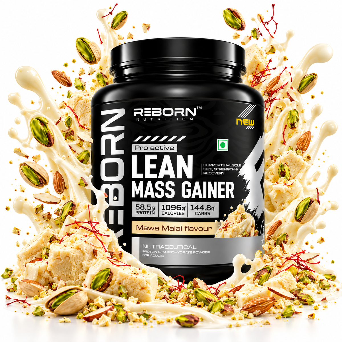 REBORN NUTRITION PRO-ACTIVE LEAN MASS GAINER | 45 Serving