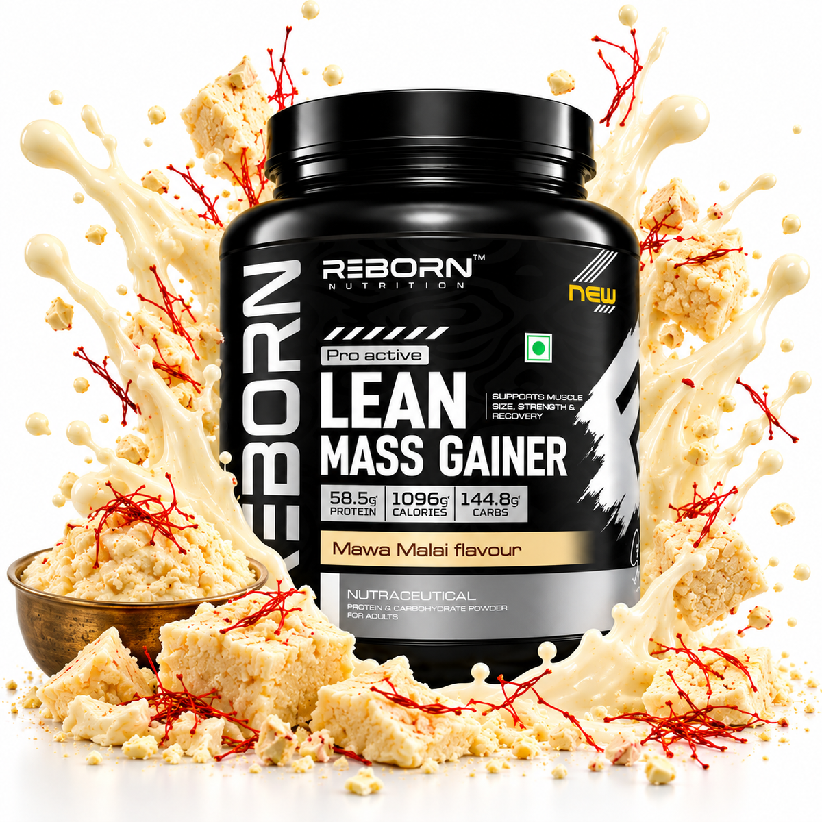 REBORN NUTRITION PRO-ACTIVE LEAN MASS GAINER | 45 Serving