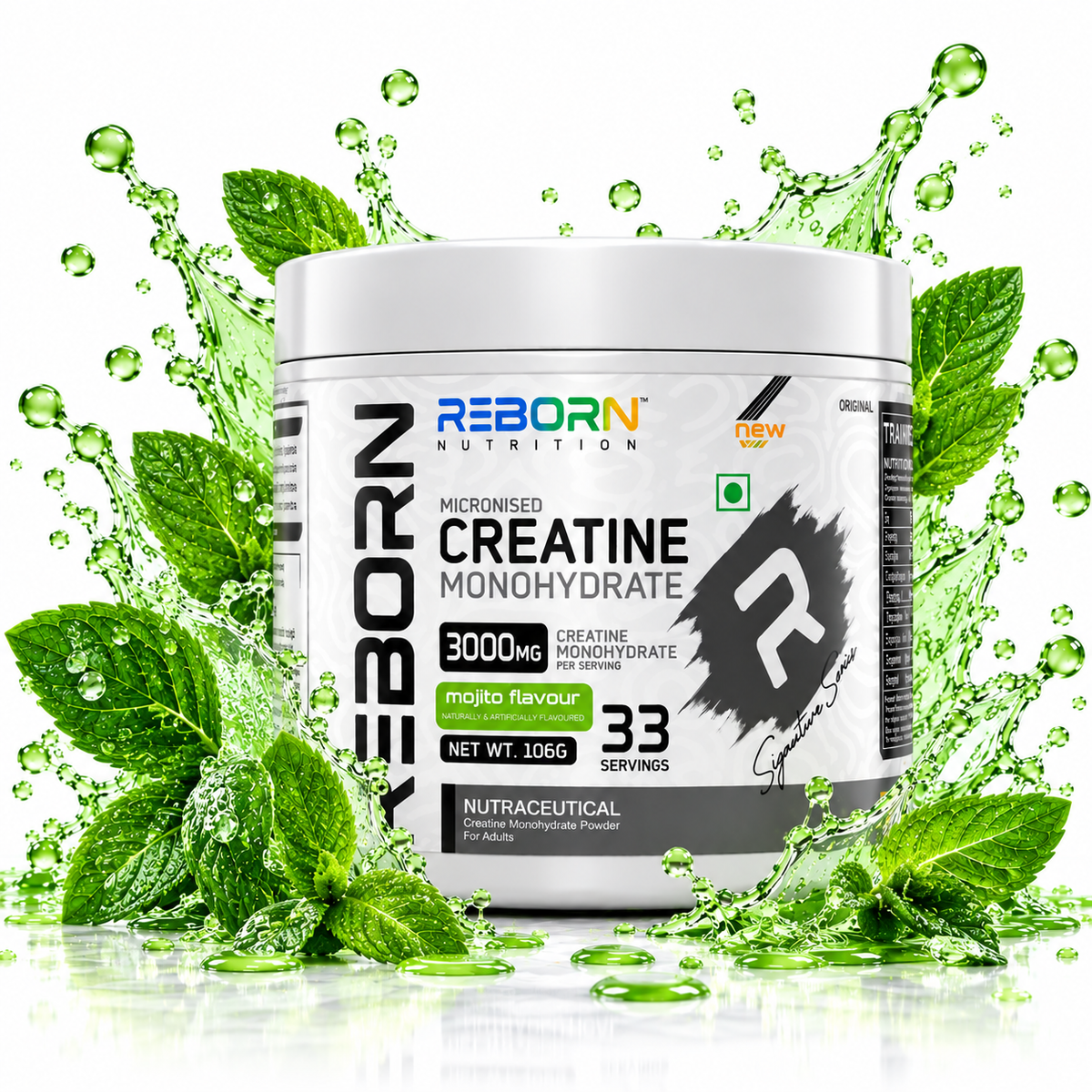 REBORN CREAWAVE CREATINE - MICRONIZED MONOHYDRATE + HCL  | 33 SERVINGS