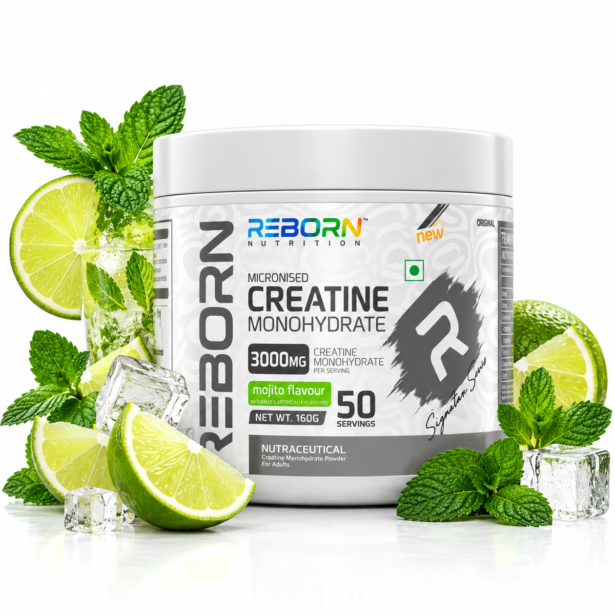 REBORN NUTRITION MICRONISED CREATINE MONOHYDRA | 50 Serving