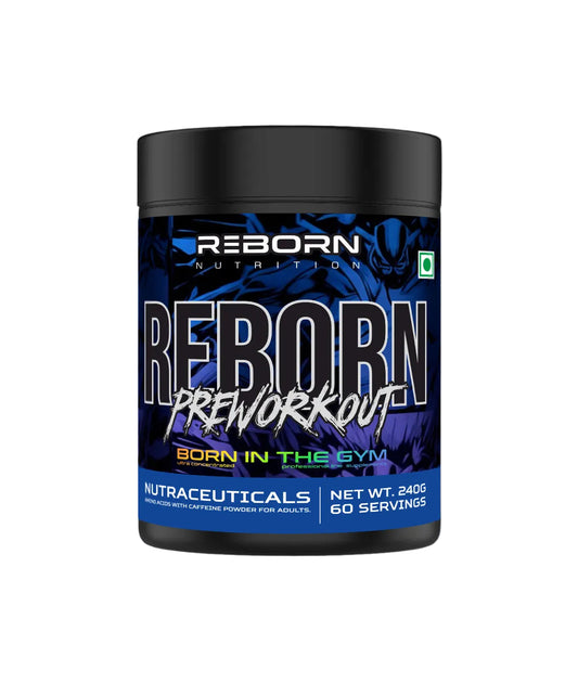 REBORN NUTRITION NUTRACEUTICALS ULTRA CONCENTRATED PRE-WORKOUT BOOSTER, 60 SERVINGS