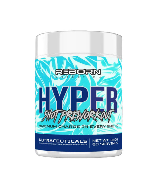 REBORN NUTRITION NUTRACEUTICALS HYPER  SHOT PRE-WORKOUT , 60 SERVINGS