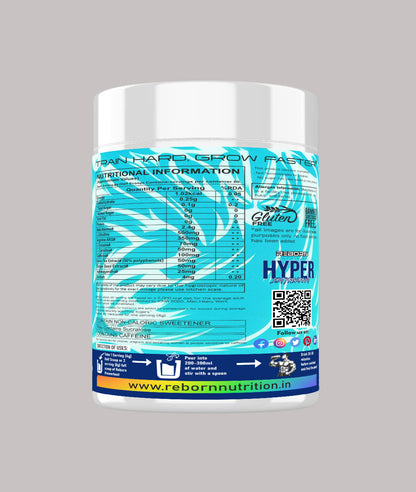 REBORN NUTRITION NUTRACEUTICALS HYPER  SHOT PRE-WORKOUT , 60 SERVINGS