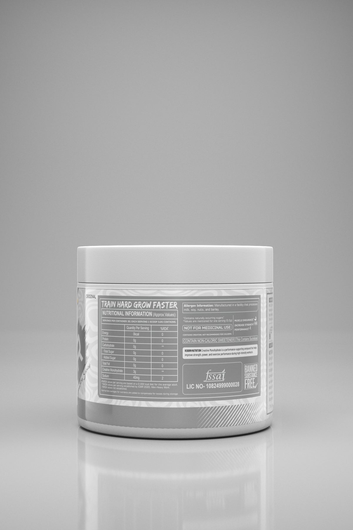 REBORN NUTRITION MICRONISED CREATINE MONOHYDRA | 50 Serving
