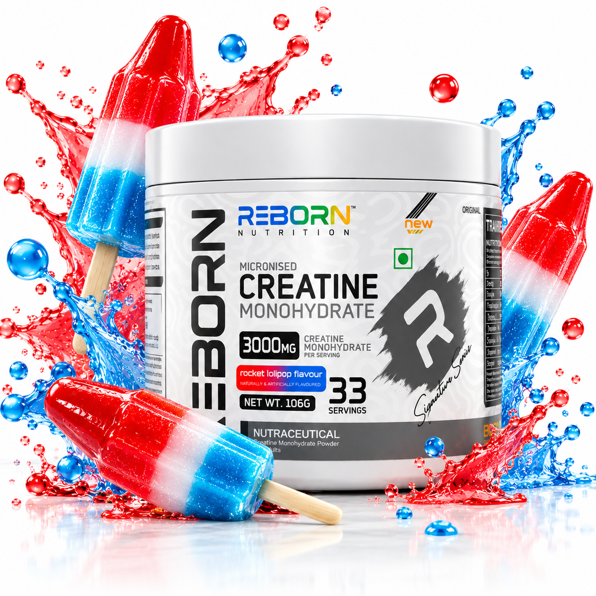 REBORN CREAWAVE CREATINE - MICRONIZED MONOHYDRATE + HCL  | 33 SERVINGS
