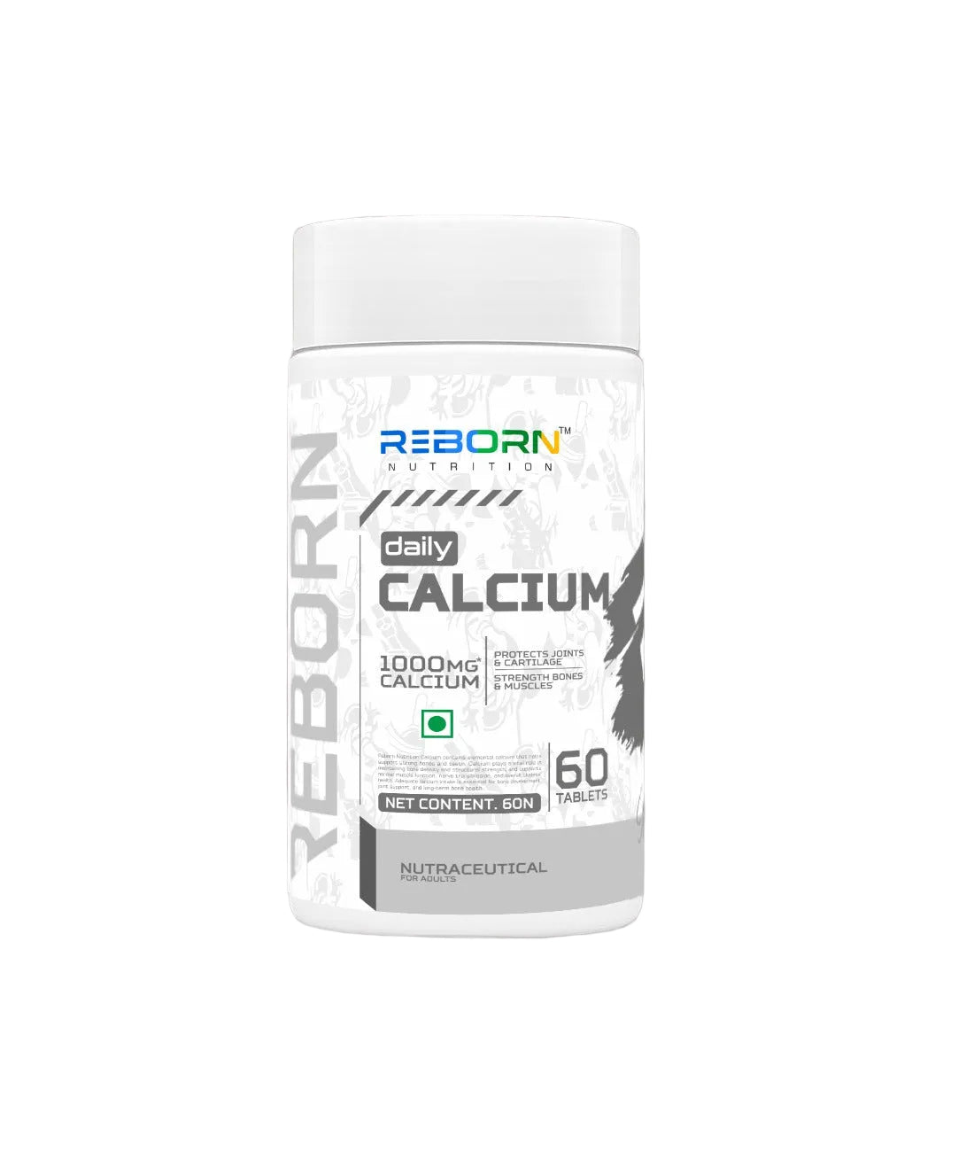 REBORN NUTRITION DAILY CALCIUM 1000mg - 60 Tablets
