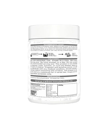 REBORN CREAWAVE CREATINE - MICRONIZED MONOHYDRATE + HCL  ,83 SERVINGS