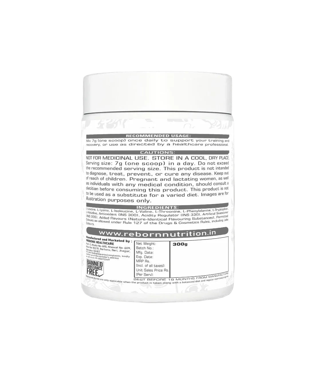 PRO ACTIVE EAA ESSENTIAL  AMINO ACIDS NO SUGAR ADDED ,42 SERVINGS