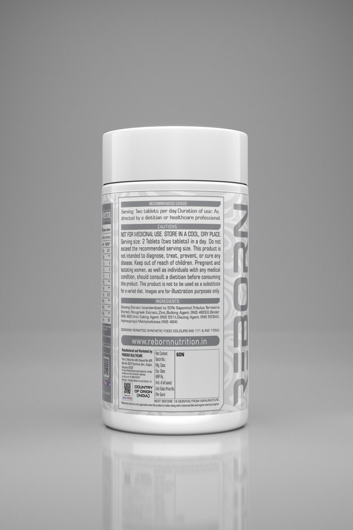 REBORN NUTRITION PRO TESTO RISE | 2000MG | 60 TABLETS