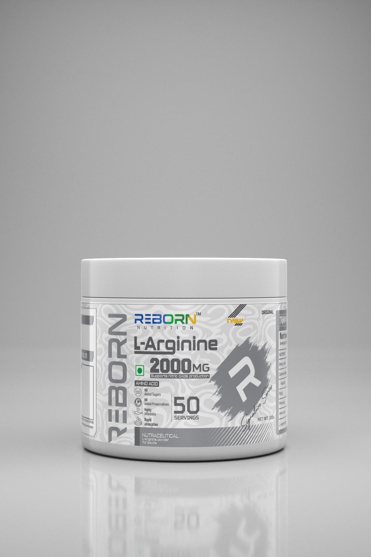 REBORN NUTRITION SIGNATURE SERIES L-ARGININE POWDER | 2000MG | 50 SERVINGS