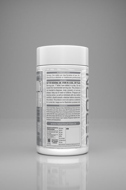 REBORN NUTRITION DAILY CALCIUM MAGNESIUM + ZINC WITH VITAMIN D3 & K2 | 60 TABLETS