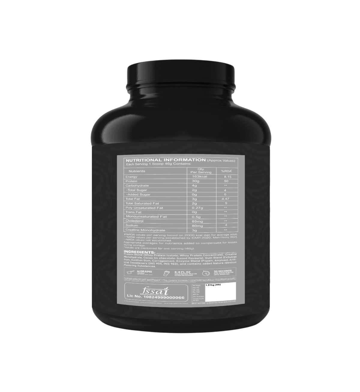 REBORN NUTRITION PRO- ACTIVE  NITRA WHEY, 30 G PROTEIN | 39 Serving