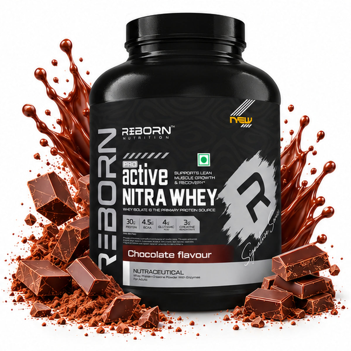 REBORN NUTRITION PRO- ACTIVE  NITRA WHEY, 30 G PROTEIN | 39 Serving