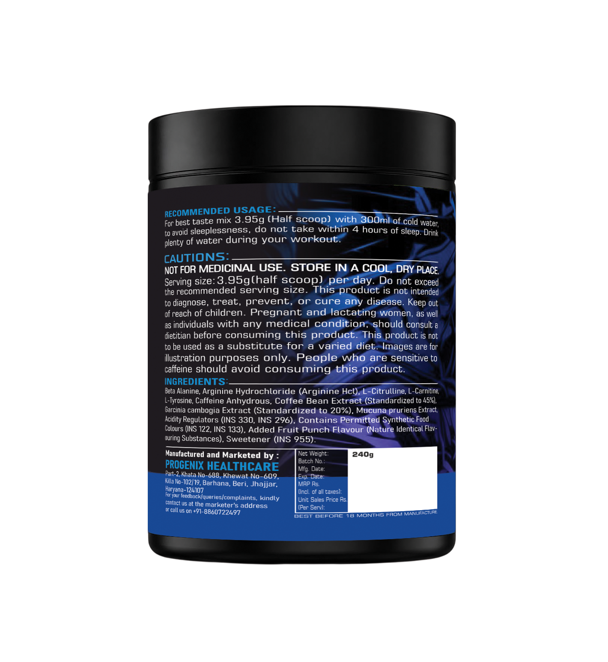 REBORN NEX GEN ORIGINAL EXPLOSIVE PRE-WORKOUT | 60 Serving