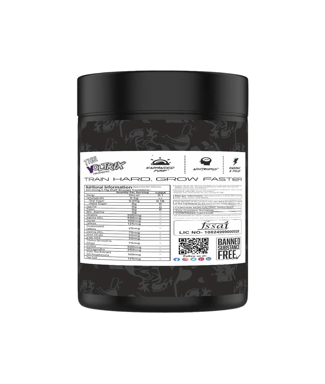 REBORN NUTRITION THE VOLTRIX PRE-WORKOUT | 52 SERVINGS